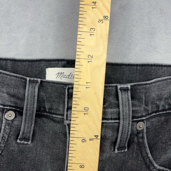 Madewell Jeans Womens Size 27 Faded Black Slim Demi Boot Cut Distressed *FLAW - Picture 12 of 16
